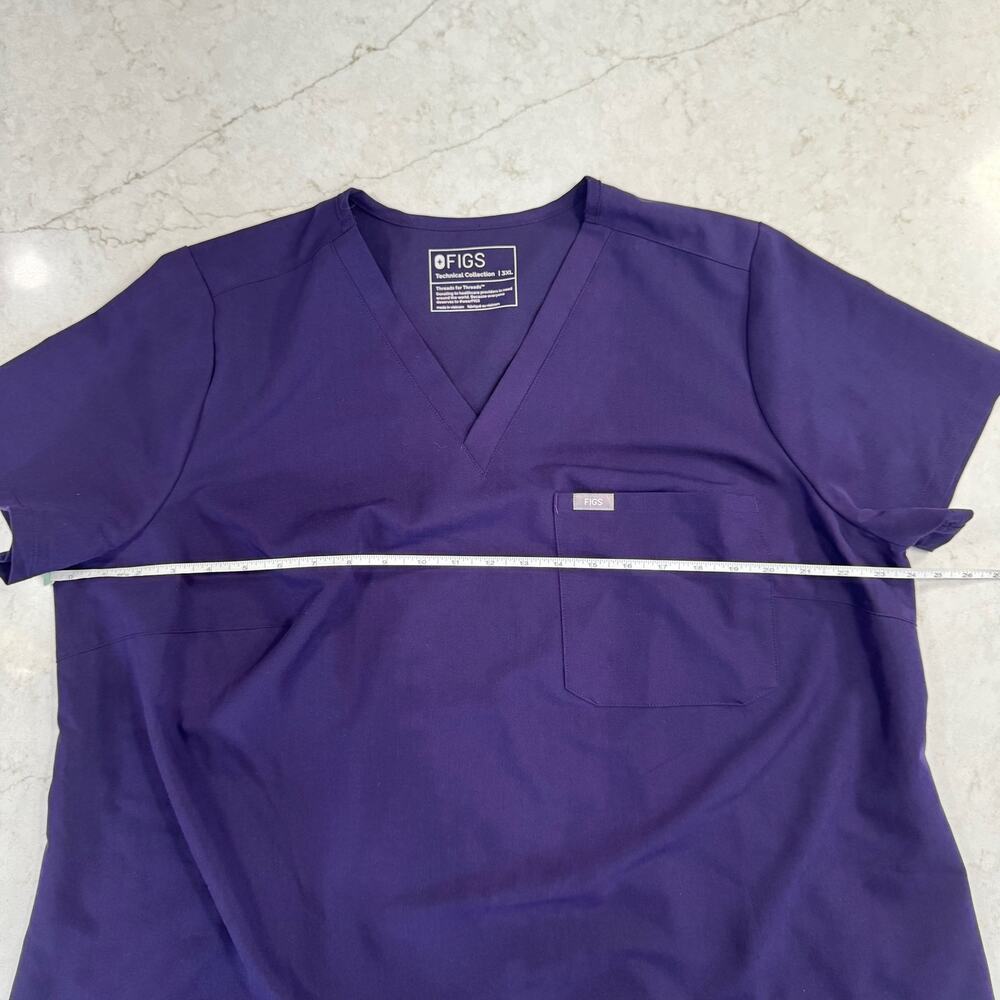 FIGS Catarina V-Neck Scrub Top Purple Jam (PO 4994) Women’s 3XL Rare LE Retired - Picture 6 of 11